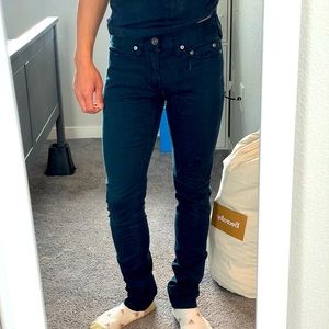 Size 26 Mens Blue Skinny Jeans